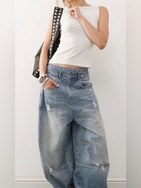 Weekday Annie super soft boat neck tank top in white Size XS